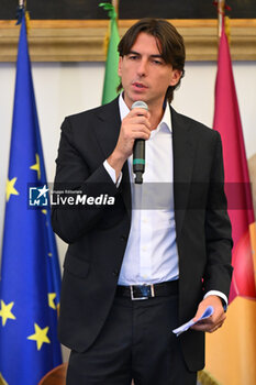 2024-09-16 - Alessandro Onorato during the press conference to present the WEVZA Cup 2024, 16 September 2024 at the Sala della Protomoteca, Piazza del Campidoglio, Rome, Italy. - WEVZA CUP WOMEN - PRESS CONFERENCE - EVENTS - VOLLEYBALL