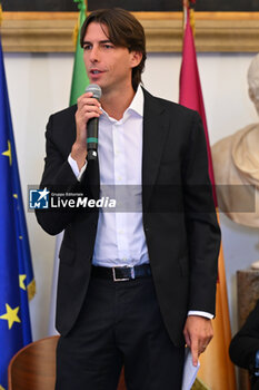 2024-09-16 - Alessandro Onorato during the press conference to present the WEVZA Cup 2024, 16 September 2024 at the Sala della Protomoteca, Piazza del Campidoglio, Rome, Italy. - WEVZA CUP WOMEN - PRESS CONFERENCE - EVENTS - VOLLEYBALL