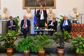 2024-09-16 - Alessandro Onorato during the press conference to present the WEVZA Cup 2024, 16 September 2024 at the Sala della Protomoteca, Piazza del Campidoglio, Rome, Italy. - WEVZA CUP WOMEN - PRESS CONFERENCE - EVENTS - VOLLEYBALL