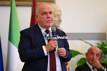 2024-09-16 - Roberto Mignemi during the press conference to present the WEVZA Cup 2024, 16 September 2024 at the Sala della Protomoteca, Piazza del Campidoglio, Rome, Italy. - WEVZA CUP WOMEN - PRESS CONFERENCE - EVENTS - VOLLEYBALL