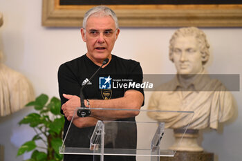 2024-09-16 - Giuseppe Cuccarini during the press conference to present the WEVZA Cup 2024, 16 September 2024 at the Sala della Protomoteca, Piazza del Campidoglio, Rome, Italy. - WEVZA CUP WOMEN - PRESS CONFERENCE - EVENTS - VOLLEYBALL