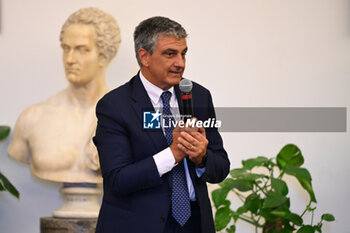 2024-09-16 - Pietro Mele during the press conference to present the WEVZA Cup 2024, 16 September 2024 at the Sala della Protomoteca, Piazza del Campidoglio, Rome, Italy. - WEVZA CUP WOMEN - PRESS CONFERENCE - EVENTS - VOLLEYBALL