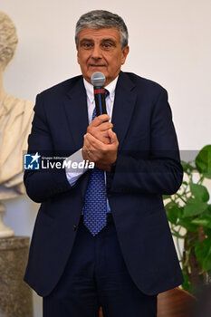 2024-09-16 - Pietro Mele during the press conference to present the WEVZA Cup 2024, 16 September 2024 at the Sala della Protomoteca, Piazza del Campidoglio, Rome, Italy. - WEVZA CUP WOMEN - PRESS CONFERENCE - EVENTS - VOLLEYBALL