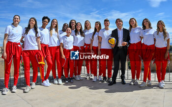 2024-09-16 - Roma Volley Team during the press conference to present the WEVZA Cup 2024, 16 September 2024 at the Sala della Protomoteca, Piazza del Campidoglio, Rome, Italy. - WEVZA CUP WOMEN - PRESS CONFERENCE - EVENTS - VOLLEYBALL