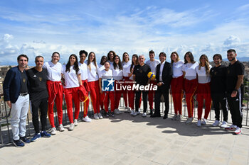 2024-09-16 - Roma Volley Team during the press conference to present the WEVZA Cup 2024, 16 September 2024 at the Sala della Protomoteca, Piazza del Campidoglio, Rome, Italy. - WEVZA CUP WOMEN - PRESS CONFERENCE - EVENTS - VOLLEYBALL