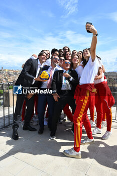 2024-09-16 - Roma Volley Team during the press conference to present the WEVZA Cup 2024, 16 September 2024 at the Sala della Protomoteca, Piazza del Campidoglio, Rome, Italy. - WEVZA CUP WOMEN - PRESS CONFERENCE - EVENTS - VOLLEYBALL