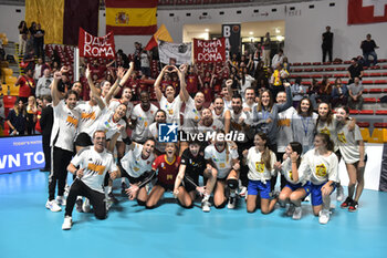 2024-09-22 - Roma Volley during the award ceremony ofCEV Volleyball Challenge Cup 2025 Women – Zonal Prequalification Round WEVZA CUP – Finals 1st and 2nd place - between Roma Volley and CD Heidelberg Wolkswagen at Palazzetto dello Sport on September 22, 2024 in Rome, Italy - WEVZA CUP WOMEN - FINALE 1° POSTO - ROMA VOLLEY VS CD HEIDELBERG - EVENTS - VOLLEYBALL