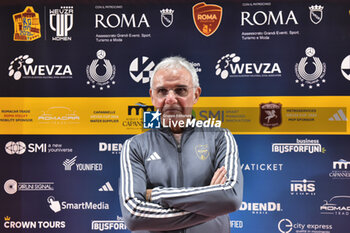 2024-09-22 - Giuseppe Cuccarini coach of Roma Volley Club during the award ceremony of CEV Volleyball Challenge Cup 2025 Women – Zonal Prequalification Round WEVZA CUP – Finals 1st and 2nd place - between Roma Volley and CD Heidelberg Wolkswagen at Palazzetto dello Sport on September 22, 2024 in Rome, Italy - WEVZA CUP WOMEN - FINALE 1° POSTO - ROMA VOLLEY VS CD HEIDELBERG - EVENTS - VOLLEYBALL