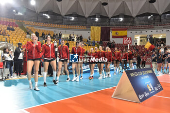 2024-09-22 - Roma Volley team during the award ceremony ofCEV Volleyball Challenge Cup 2025 Women – Zonal Prequalification Round WEVZA CUP – Finals 1st and 2nd place - between Roma Volley and CD Heidelberg Wolkswagen at Palazzetto dello Sport on September 22, 2024 in Rome, Italy - WEVZA CUP WOMEN - FINALE 1° POSTO - ROMA VOLLEY VS CD HEIDELBERG - EVENTS - VOLLEYBALL