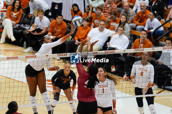 18/10/2024 - Texas middle blocker Marianna Singletary (11) attacks at the net - NCAA - TEXAS WOMEN VS ARKANSAS WOMEN - EVENTI - VOLLEY