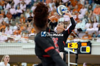 2024-10-20 - Georgia setter Clara Brower (12) sets the ball - NCAA - TEXAS WOMEN VS GEORGIA WOMEN - EVENTS - VOLLEYBALL