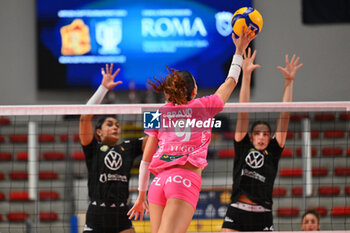 2024-09-19 - Denia Bravo of CV Kiele Socuellamos in action during the day 2 of the CEV Volleyball Challenge Cup 2025 Women - Prequalification Round WEVZA CUP between CV Kiele SOCUELLAMOS and CD Heidelberg LAS PALMAS at the Palazzetto dello Sport on September 19, 2024 in Rome, Italy. - WEVZA CUP WOMEN - CV KIELE SOCUELLAMOS VS CD HEIDELBERG WOLSWAGEN LAS PALMAS - INTERNATIONALS - VOLLEYBALL