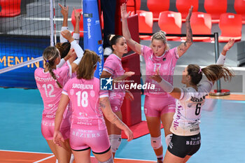 2024-09-20 - Beziers Volley during the day 3 of the CEV Volleyball Challenge Cup 2025 Women - Prequalification Round WEVZA CUP between Bezier VB vs CV Kiele Socuellamos at the Palazzetto dello Sport on September 20, 2024 in Rome, Italy. - WEVZA CUP WOMEN - BEZIERS ANGELS VS CV KIELE SOCUELLAMOS - INTERNATIONALS - VOLLEYBALL