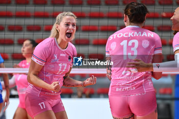 2024-09-20 - Paulina Majkowska of Beziers Volley in action during the day 3 of the CEV Volleyball Challenge Cup 2025 Women - Prequalification Round WEVZA CUP between Bezier VB vs CV Kiele Socuellamos at the Palazzetto dello Sport on September 20, 2024 in Rome, Italy. - WEVZA CUP WOMEN - BEZIERS ANGELS VS CV KIELE SOCUELLAMOS - INTERNATIONALS - VOLLEYBALL