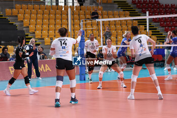 2024-09-18 - Camila Hiruela Tapia of CD Heidelberg Volkswagen, Claudia Hernandez Figueroa of CD Heidelberg Volkswagen, Lola Hernandez Van Den Bosch of CD Heidelberg Volkswagen, Patricia Aranda Munoz of CD Heidelberg Volkswagen, Gisel Medina Chacoa of CD Heidelberg during the Volleyball WEVZA CUP Women between Bezier VB and Heidelberg Volkswagen on 18 sept 2024 at the Palazzetto dello Sport in Rome. - VOLLEYBALL WEVZA CUP WOMEN - INTERNATIONALS - VOLLEYBALL