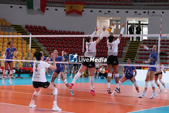 2024-09-18 - Dayana Segovia of CD Heidelberg Volkswagen, Adriani Vilvert Joaquim of CD Heidelberg Volkswagen, Patricia Aranda Munoz of CD Heidelberg Volkswagen during the Volleyball WEVZA CUP Women between Bezier VB and Heidelberg Volkswagen on 18 sept 2024 at the Palazzetto dello Sport in Rome. - VOLLEYBALL WEVZA CUP WOMEN - INTERNATIONALS - VOLLEYBALL