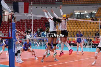 2024-09-18 - Gisel Medina Chacoa of CD Heidelberg, Adriani Vilvert Joaquim of CD Heidelberg Volkswagen during the Volleyball WEVZA CUP Women between Bezier VB and Heidelberg Volkswagen on 18 sept 2024 at the Palazzetto dello Sport in Rome. - VOLLEYBALL WEVZA CUP WOMEN - INTERNATIONALS - VOLLEYBALL