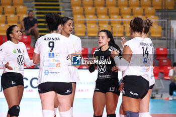 2024-09-18 - Patricia Aranda Munoz of CD Heidelberg Volkswagen, Claudia Hernandez Figueroa of CD Heidelberg Volkswagen, Gisel Medina Chacoa of CD Heidelberg , Camila Hiruela Tapia of CD Heidelberg Volkswagen during the Volleyball WEVZA CUP Women between Bezier VB and Heidelberg Volkswagen on 18 sept 2024 at the Palazzetto dello Sport in Rome. - VOLLEYBALL WEVZA CUP WOMEN - INTERNATIONALS - VOLLEYBALL