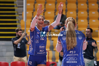 2024-09-18 - Emily Holterhaus of Beziers Volley during the Volleyball WEVZA CUP Women between Bezier VB and Heidelberg Volkswagen on 18 sept 2024 at the Palazzetto dello Sport in Rome. - VOLLEYBALL WEVZA CUP WOMEN - INTERNATIONALS - VOLLEYBALL