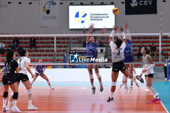 2024-09-18 - Dayana Segovia of CD Heidelberg Volkswagen, Marissa Stockman of Beziers Volley, Ciara Debell of Beziers Volley during the Volleyball WEVZA CUP Women between Bezier VB and Heidelberg Volkswagen on 18 sept 2024 at the Palazzetto dello Sport in Rome. - VOLLEYBALL WEVZA CUP WOMEN - INTERNATIONALS - VOLLEYBALL