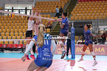 2024-09-18 - Ciara Debell of Beziers Volley, Marissa Stockman of Beziers Volley, Raquel Lazaro of Beziers Volley during the Volleyball WEVZA CUP Women between Bezier VB and Heidelberg Volkswagen on 18 sept 2024 at the Palazzetto dello Sport in Rome. - VOLLEYBALL WEVZA CUP WOMEN - INTERNATIONALS - VOLLEYBALL