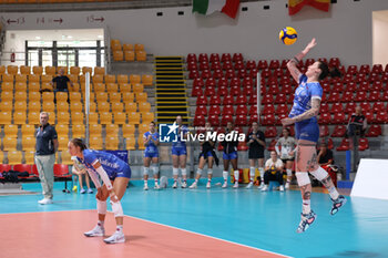 2024-09-18 - Emily Holterhaus of Beziers Volley during the Volleyball WEVZA CUP Women between Bezier VB and Heidelberg Volkswagen on 18 sept 2024 at the Palazzetto dello Sport in Rome. - VOLLEYBALL WEVZA CUP WOMEN - INTERNATIONALS - VOLLEYBALL