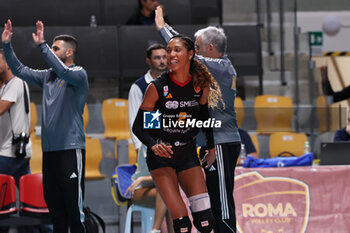 2024-09-18 - Wilma Salas of Roma Volley Club during the Volleyball WEVZA CUP Women between Roma Volley Club and Terville Florange OC on 18 sept 2024 at the Palazzetto dello Sport in Rome. - VOLLEYBALL WEVZA CUP WOMEN - INTERNATIONALS - VOLLEYBALL