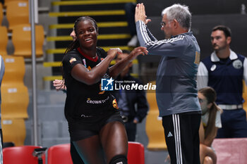 2024-09-18 - Aana Enioola Adelusi of Roma Volley Club during the Volleyball WEVZA CUP Women between Roma Volley Club and Terville Florange OC on 18 sept 2024 at the Palazzetto dello Sport in Rome. - VOLLEYBALL WEVZA CUP WOMEN - INTERNATIONALS - VOLLEYBALL