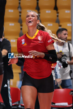 2024-09-18 - Giorgia Zannoni of Roma Volley Club during the Volleyball WEVZA CUP Women between Roma Volley Club and Terville Florange OC on 18 sept 2024 at the Palazzetto dello Sport in Rome. - VOLLEYBALL WEVZA CUP WOMEN - INTERNATIONALS - VOLLEYBALL