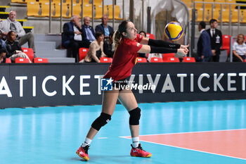 2024-09-18 - Luna Cicola of Roma Volley Club during the Volleyball WEVZA CUP Women between Roma Volley Club and Terville Florange OC on 18 sept 2024 at the Palazzetto dello Sport in Rome. - VOLLEYBALL WEVZA CUP WOMEN - INTERNATIONALS - VOLLEYBALL