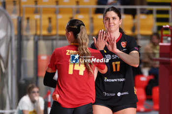 2024-09-18 - Giorgia Zannoni of Roma Volley Club, Slađana Mirkovic of Roma Volley Club during the Volleyball WEVZA CUP Women between Roma Volley Club and Terville Florange OC on 18 sept 2024 at the Palazzetto dello Sport in Rome. - VOLLEYBALL WEVZA CUP WOMEN - INTERNATIONALS - VOLLEYBALL