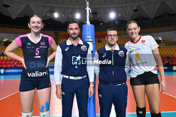 2024-09-20 - Fiona Maeder of Volleyball Academy and Michela Rucli of Roma Volley Club during the day 3 of the CEV Volleyball Challenge Cup 2025 Women - Prequalification Round WEVZA CUP between VRoma Volley vs Volleyball Academy at the Palazzetto dello Sport on September 20, 2024 in Rome, Italy. - WEVZA CUP WOMEN - ROMA VOLLEY VS VOLLEYBALL ACADEMY BULACH - INTERNATIONALS - VOLLEYBALL