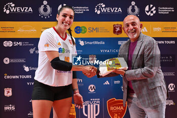 2024-09-20 - in action during the day 3 of the CEV Volleyball Challenge Cup 2025 Women - Prequalification Round WEVZA CUP between VRoma Volley vs Volleyball Academy at the Palazzetto dello Sport on September 20, 2024 in Rome, Italy. - WEVZA CUP WOMEN - ROMA VOLLEY VS VOLLEYBALL ACADEMY BULACH - INTERNATIONALS - VOLLEYBALL