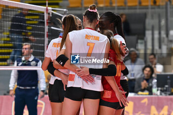 2024-09-20 - Roma Volley Club during the day 3 of the CEV Volleyball Challenge Cup 2025 Women - Prequalification Round WEVZA CUP between VRoma Volley vs Volleyball Academy at the Palazzetto dello Sport on September 20, 2024 in Rome, Italy. - WEVZA CUP WOMEN - ROMA VOLLEY VS VOLLEYBALL ACADEMY BULACH - INTERNATIONALS - VOLLEYBALL