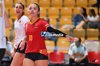 2024-09-20 - Luna Cicola of Roma Volley Club in action during the day 3 of the CEV Volleyball Challenge Cup 2025 Women - Prequalification Round WEVZA CUP between VRoma Volley vs Volleyball Academy at the Palazzetto dello Sport on September 20, 2024 in Rome, Italy. - WEVZA CUP WOMEN - ROMA VOLLEY VS VOLLEYBALL ACADEMY BULACH - INTERNATIONALS - VOLLEYBALL