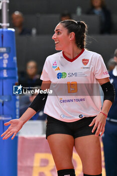 2024-09-20 - Margherita Muzi of Roma Volley Club in action during the day 3 of the CEV Volleyball Challenge Cup 2025 Women - Prequalification Round WEVZA CUP between VRoma Volley vs Volleyball Academy at the Palazzetto dello Sport on September 20, 2024 in Rome, Italy. - WEVZA CUP WOMEN - ROMA VOLLEY VS VOLLEYBALL ACADEMY BULACH - INTERNATIONALS - VOLLEYBALL