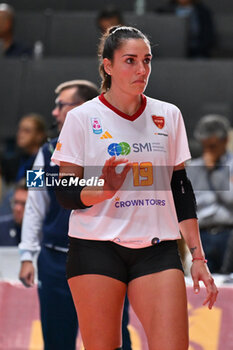 2024-09-20 - Margherita Muzi of Roma Volley Club in action during the day 3 of the CEV Volleyball Challenge Cup 2025 Women - Prequalification Round WEVZA CUP between VRoma Volley vs Volleyball Academy at the Palazzetto dello Sport on September 20, 2024 in Rome, Italy. - WEVZA CUP WOMEN - ROMA VOLLEY VS VOLLEYBALL ACADEMY BULACH - INTERNATIONALS - VOLLEYBALL