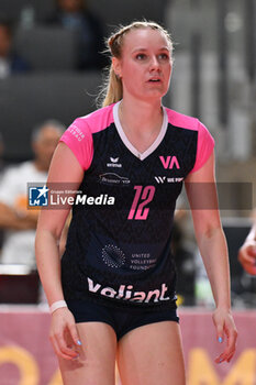 2024-09-20 - Mia Luthi of Volleyball Academy in action during the day 3 of the CEV Volleyball Challenge Cup 2025 Women - Prequalification Round WEVZA CUP between VRoma Volley vs Volleyball Academy at the Palazzetto dello Sport on September 20, 2024 in Rome, Italy. - WEVZA CUP WOMEN - ROMA VOLLEY VS VOLLEYBALL ACADEMY BULACH - INTERNATIONALS - VOLLEYBALL