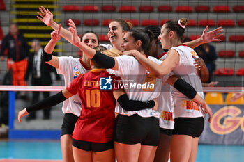 2024-09-20 - Roma Volley Club during the day 3 of the CEV Volleyball Challenge Cup 2025 Women - Prequalification Round WEVZA CUP between VRoma Volley vs Volleyball Academy at the Palazzetto dello Sport on September 20, 2024 in Rome, Italy. - WEVZA CUP WOMEN - ROMA VOLLEY VS VOLLEYBALL ACADEMY BULACH - INTERNATIONALS - VOLLEYBALL