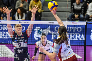 2024-01-06 - Ana Silva Correra of Roma Volley in action during Italian Volley Serie A1 F match between Reale Mutua Fenera Chieri '76 vs Aeroitalia Roma Volley on 6 January 2023 at the PalaFenera, Chieri (TO) - REALE MUTUA FENERA CHIERI 76 VS ROMA VOLLEY CLUB - SERIE A1 WOMEN - VOLLEYBALL