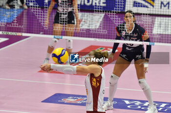 2024-01-06 - Marta Bechis of Roma Volley in action during Italian Volley Serie A1 F match between Reale Mutua Fenera Chieri '76 vs Aeroitalia Roma Volley on 6 January 2023 at the PalaFenera, Chieri (TO) - REALE MUTUA FENERA CHIERI 76 VS ROMA VOLLEY CLUB - SERIE A1 WOMEN - VOLLEYBALL