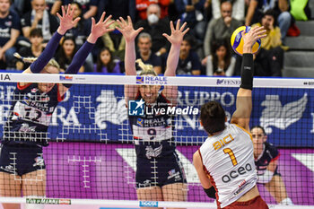 2024-01-06 - Erblira Bici of Roma Volley in action during Italian Volley Serie A1 F match between Reale Mutua Fenera Chieri '76 vs Aeroitalia Roma Volley on 6 January 2023 at the PalaFenera, Chieri (TO) - REALE MUTUA FENERA CHIERI 76 VS ROMA VOLLEY CLUB - SERIE A1 WOMEN - VOLLEYBALL