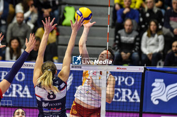 2024-01-06 - Giulia Melli of Roma Volley in action during Italian Volley Serie A1 F match between Reale Mutua Fenera Chieri '76 vs Aeroitalia Roma Volley on 6 January 2023 at the PalaFenera, Chieri (TO) - REALE MUTUA FENERA CHIERI 76 VS ROMA VOLLEY CLUB - SERIE A1 WOMEN - VOLLEYBALL