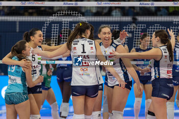 2024-01-07 - Happiness of Players of Itas Trentino - ALLIANZ VV MILANO VS ITAS TRENTINO - SERIE A1 WOMEN - VOLLEYBALL