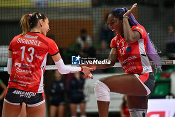 2024-01-21 - Signorile Noemi (Cuneo)

 and Terry Ruth
Enweonwu (Cuneo) celebrates after scoring a point - CUNEO GRANDA VOLLEY VS VOLLEY BERGAMO 1991 - SERIE A1 WOMEN - VOLLEYBALL