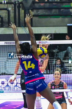 2024-01-27 - Spike of Sarah Fahr ( Prosecco Doc Imoco Conegliano ) - PROSECCO DOC IMOCO CONEGLIANO VS SAVINO DEL BENE SCANDICCI - SERIE A1 WOMEN - VOLLEYBALL