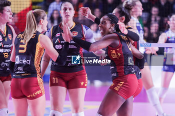 2024-01-28 - Roma Volley Club exultation - ROMA VOLLEY CLUB VS IL BISONTE FIRENZE - SERIE A1 WOMEN - VOLLEYBALL
