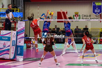 2024-01-28 - Rebecca Piva #4 of UYBA E-Work Volley Busto Arsizio seen in action during Volley Serie A women 2023/24 match between UYBA E-Work Volley Busto Arsizio and Wash4green Pinerolo at E-Work Arena, Busto Arsizio, Italy on January 28, 2024 - UYBA VOLLEY BUSTO ARSIZIO VS WASH4GREEN PINEROLO - SERIE A1 WOMEN - VOLLEYBALL