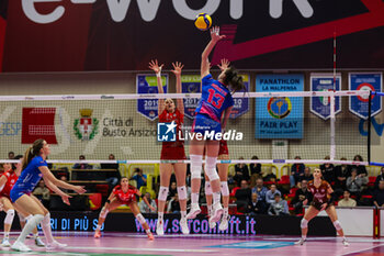 2024-01-28 - Anett Nemeth #13 of Wash4green Pinerolo seen in action during Volley Serie A women 2023/24 match between UYBA E-Work Volley Busto Arsizio and Wash4green Pinerolo at E-Work Arena, Busto Arsizio, Italy on January 28, 2024 - UYBA VOLLEY BUSTO ARSIZIO VS WASH4GREEN PINEROLO - SERIE A1 WOMEN - VOLLEYBALL