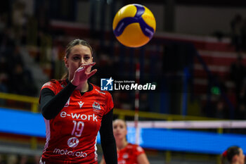 2024-01-28 - Jennifer Boldini #19 of UYBA E-Work Volley Busto Arsizio seen in action during Volley Serie A women 2023/24 match between UYBA E-Work Volley Busto Arsizio and Wash4green Pinerolo at E-Work Arena, Busto Arsizio, Italy on January 28, 2024 - UYBA VOLLEY BUSTO ARSIZIO VS WASH4GREEN PINEROLO - SERIE A1 WOMEN - VOLLEYBALL